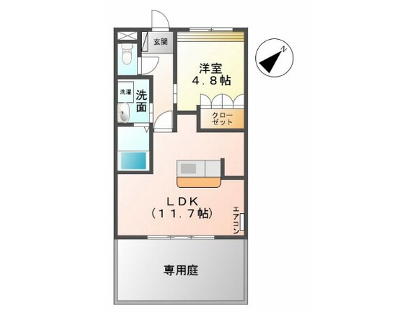 中津駅 徒歩18分 1階の物件間取画像